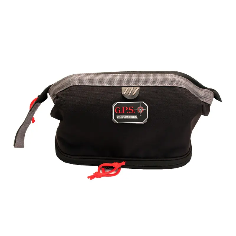 Black Leather Shaving Kit Featuring Secure Firearm Storage 1