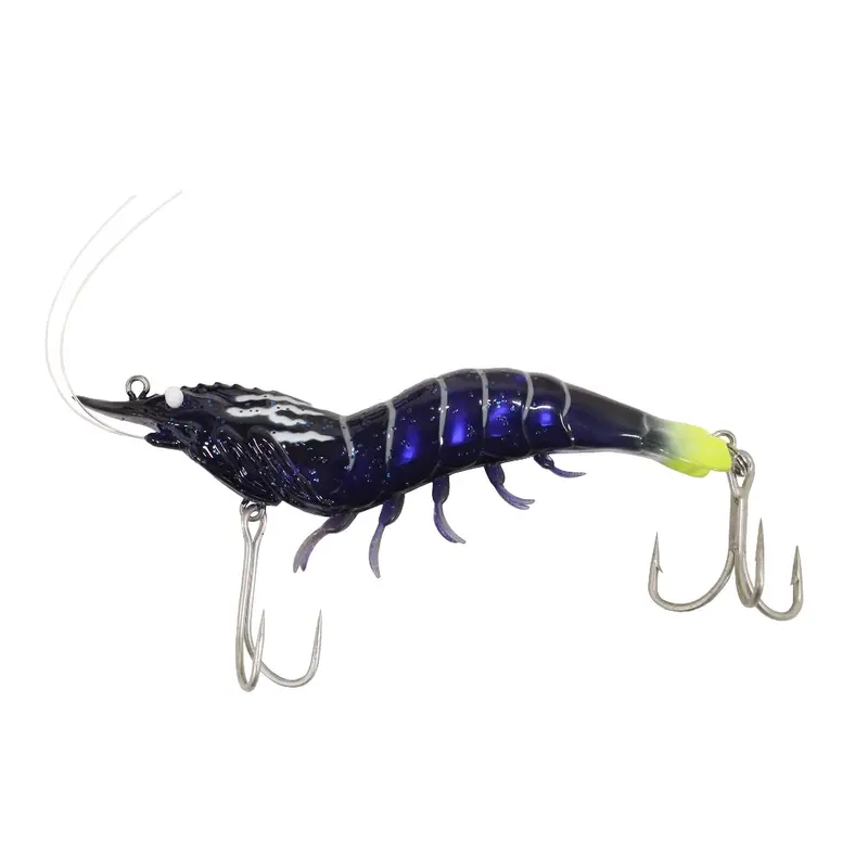 Black Tiger Shrimp Hybrid Soft Bait For Saltwater Fishing – 4-Inch With #4 To #2 Hook, Adjustable Depth Control 1