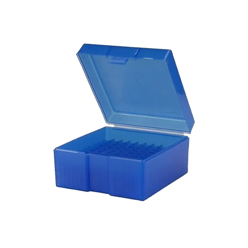 Blue 100-Cartridge Ammo Box – Compatible With .243 And .308 Calibers 1