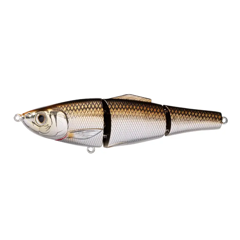 Blueback Herring Jointed Saltwater Bait – 4.5", #2 Hook, 0.5 Ft Depth, Silver-Bronze 1