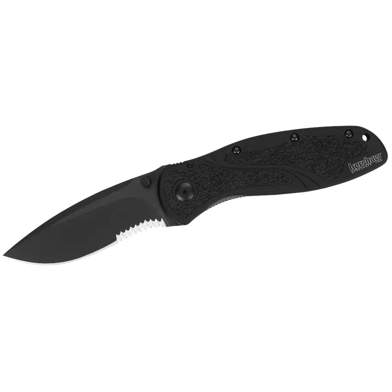 Blur Tactical Knife With Black Serrated Blade 1