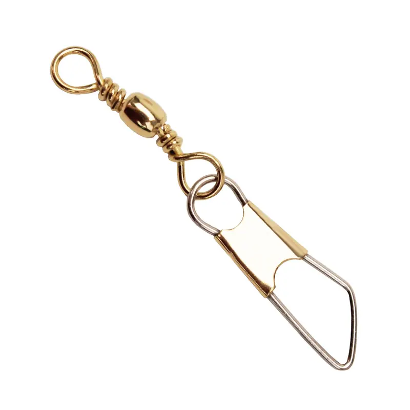 Brass Barrel Swivel With Safety Snap – Size 2-0 (Pack Of 12) 1