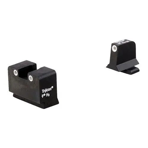 Bright & Tough Night Sight Set For Fnh Fn509 – White Front / White Rear With Green Tritium Lamps, Suppressor-Height 1