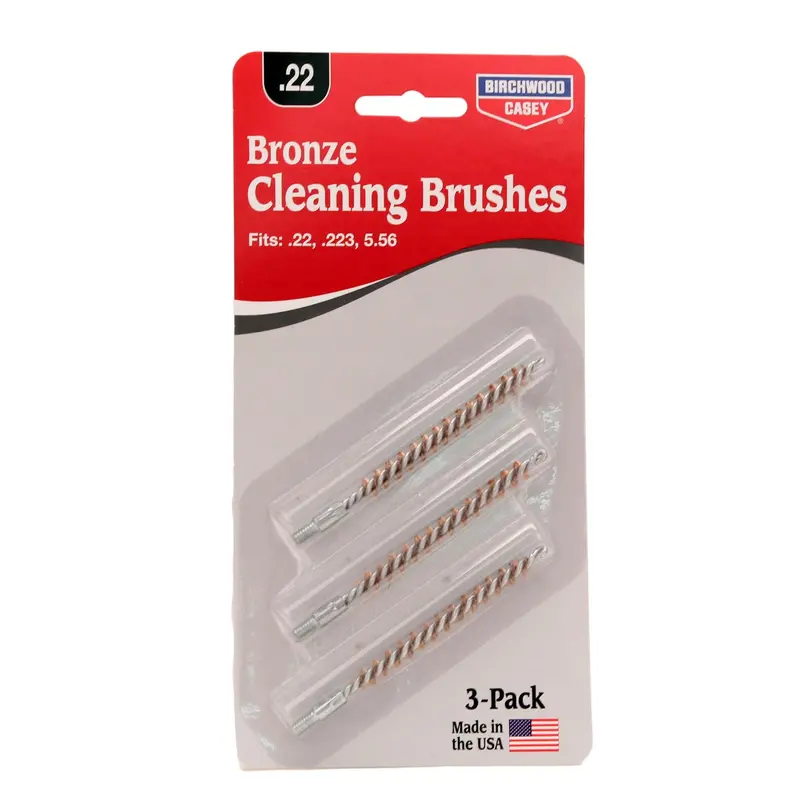 Bronze Bore Brush Set – .22 Caliber (Rifle & Pistol), 3-Pack 1
