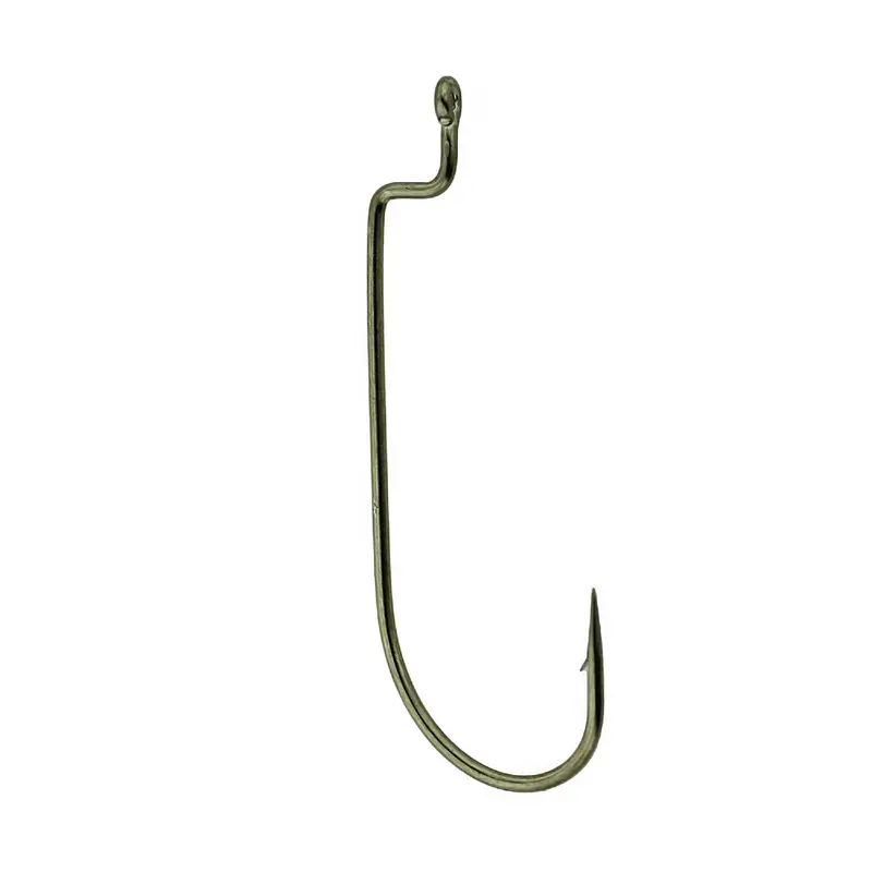 Bronze Offset Worm Hook – Size 4/0, Pack Of 5 1