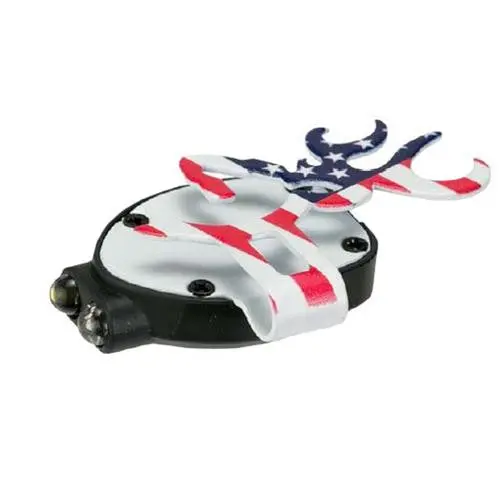 Buckmark Cap-Mounted Led Light – Patriotic Flag Design 1