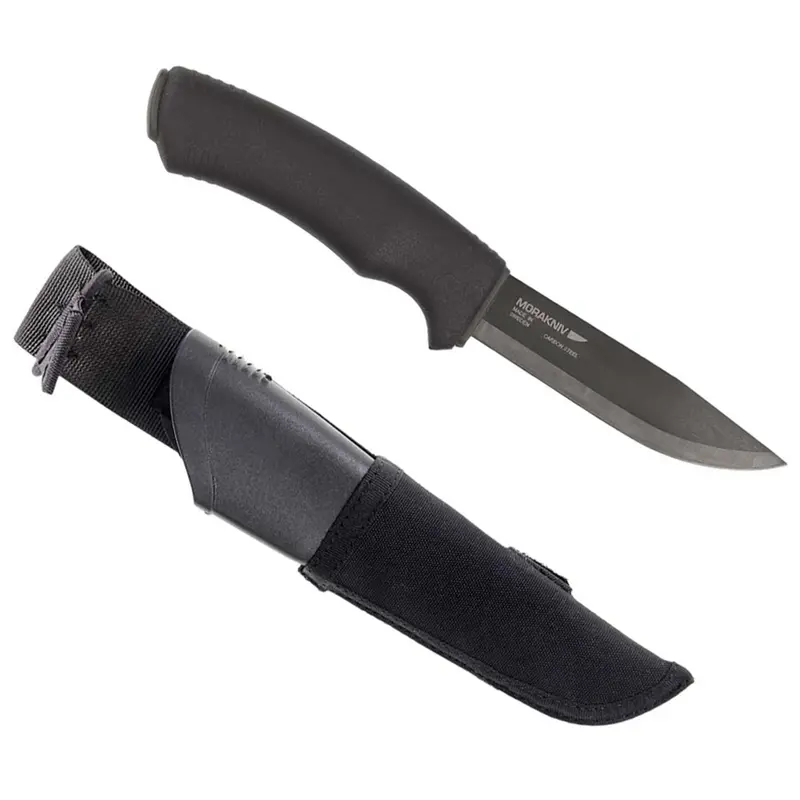 Bushcraft Tactical Fixed-Blade Knife With Black Molle-Compatible Sheath 1