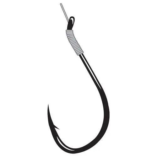 Catfish Fishing Rig With Circle Hook – Size 5/0, 50-Lb Test Line, Non-Reflective Black, Pack Of 2 1