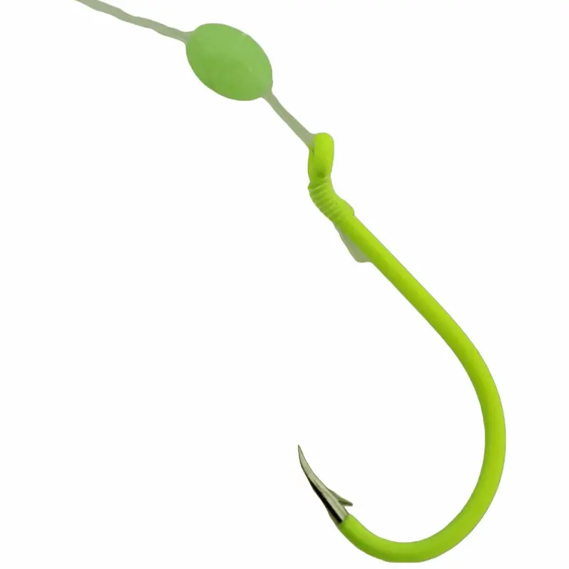 Chartreuse Walleye Snell With Glowbead Hook – Size 2, 8 Lb Test Line, Pack Of 5 1