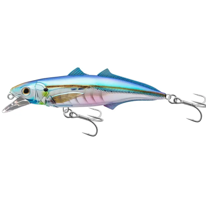 Cigar Minnow Jerkbait – Saltwater Hard Bait, 4.5", #1-0 Hook, Pearl-Blue Finish, 2–4 Foot Dive Range 1
