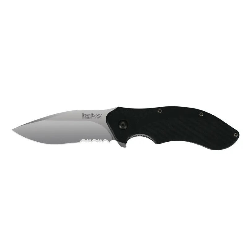 Clash Pocket Knife – Serrated Edge Stainless Steel Blade In Clamshell Packaging 1