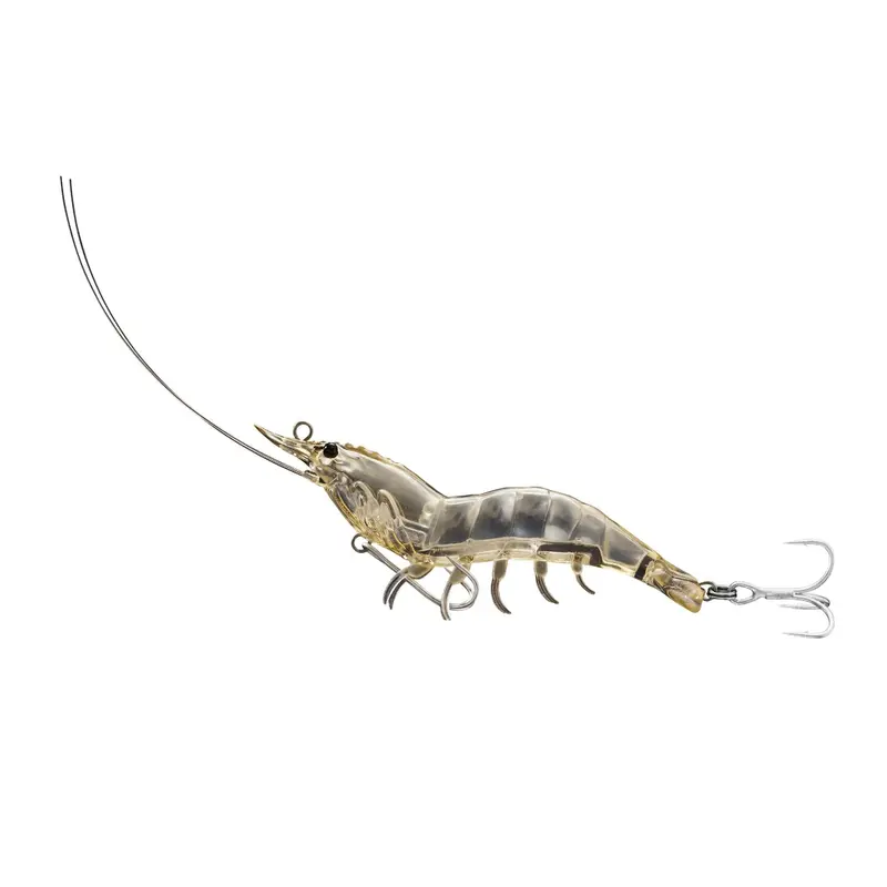 Clear Shrimp Hybrid Soft Bait – 3.5-Inch Saltwater Lure With #8–#6 Hooks, Variable-Dive Profile 1