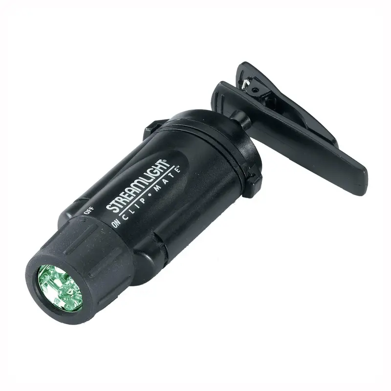 Clipmate Tactical Flashlight — Green Led, Black Housing 1