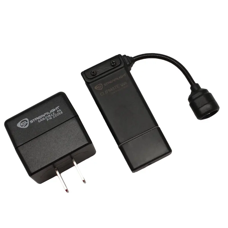 Clipmate Usb + 120V Ac Rechargeable Flashlight – Black/White/Red Leds 1