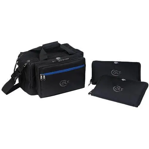 Colt Tactical Range Bag – Black With Two Pistol Rugs 1