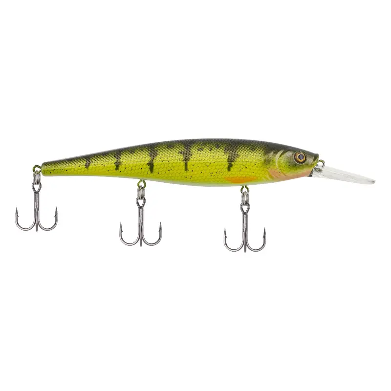 Cutter 110+ Hard Bait – 4.375" Crankbait, 4–8 Ft Dive Depth, Triple Hooks, Yellow Perch Color 1