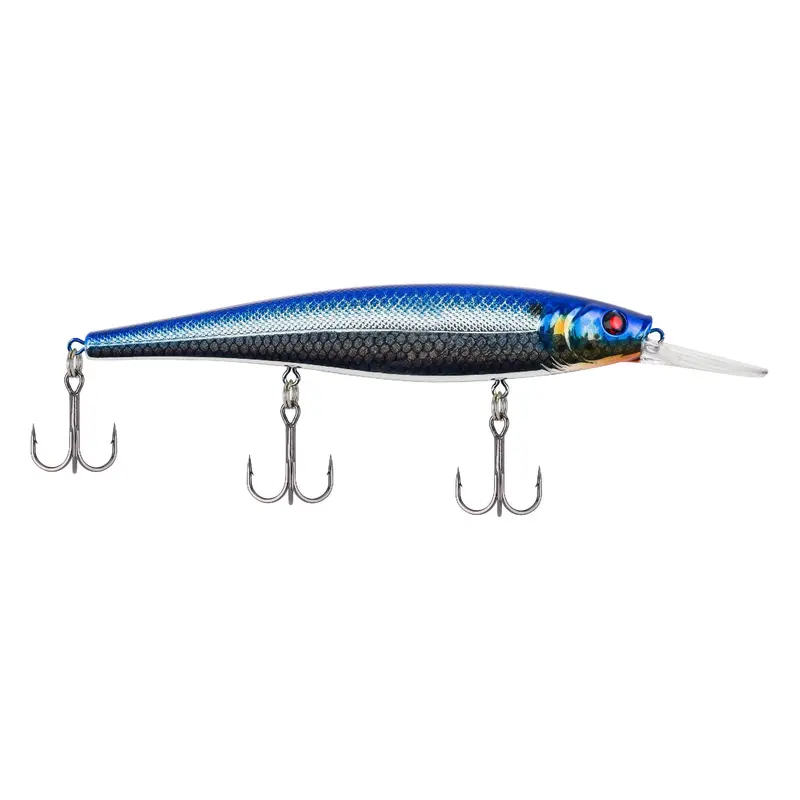 Cutter 110+ Hard Body Fishing Lure – 4.375" Length, 4–8 Ft Dive Depth, Triple Hook, Blue/Silver Finish 1