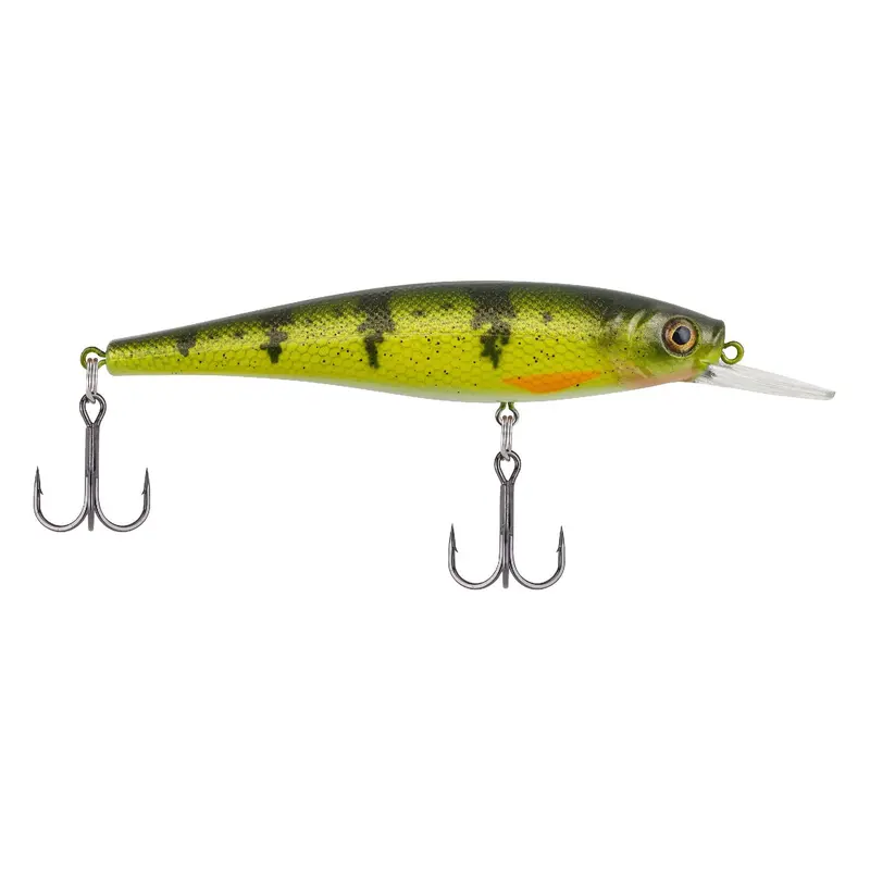 Cutter 90+ Hard Bait – 3.5" Crankbait, 4–6 Ft Dive Depth, Dual Hooks, Yellow Perch Color 1