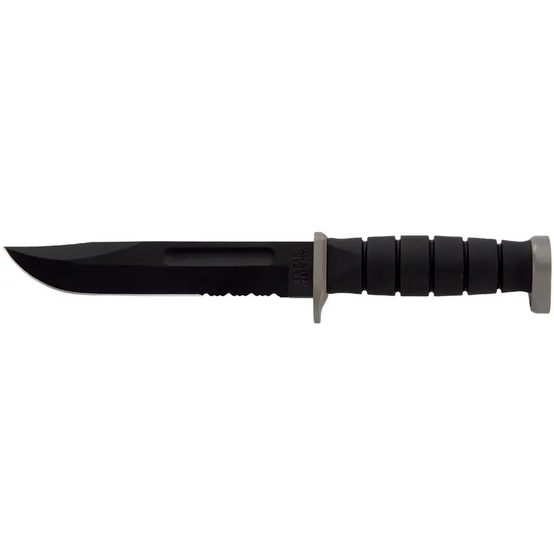 D2 Steel Utility Knife – Black Serrated Blade With Hard Sheath 1