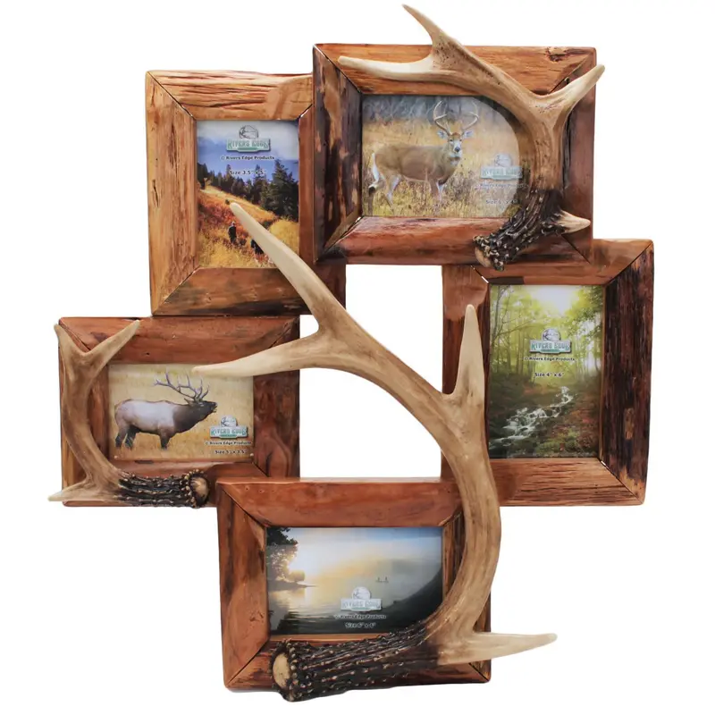 Deer-Antler 5-Slot Photo Display Frame 1