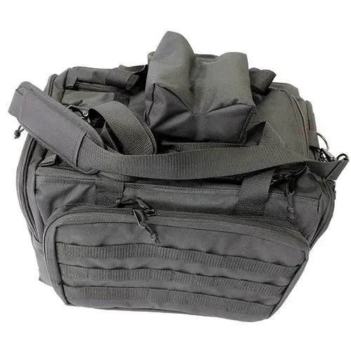 Deluxe Black Nylon Shooting Range Bag With Built-In Rest 1