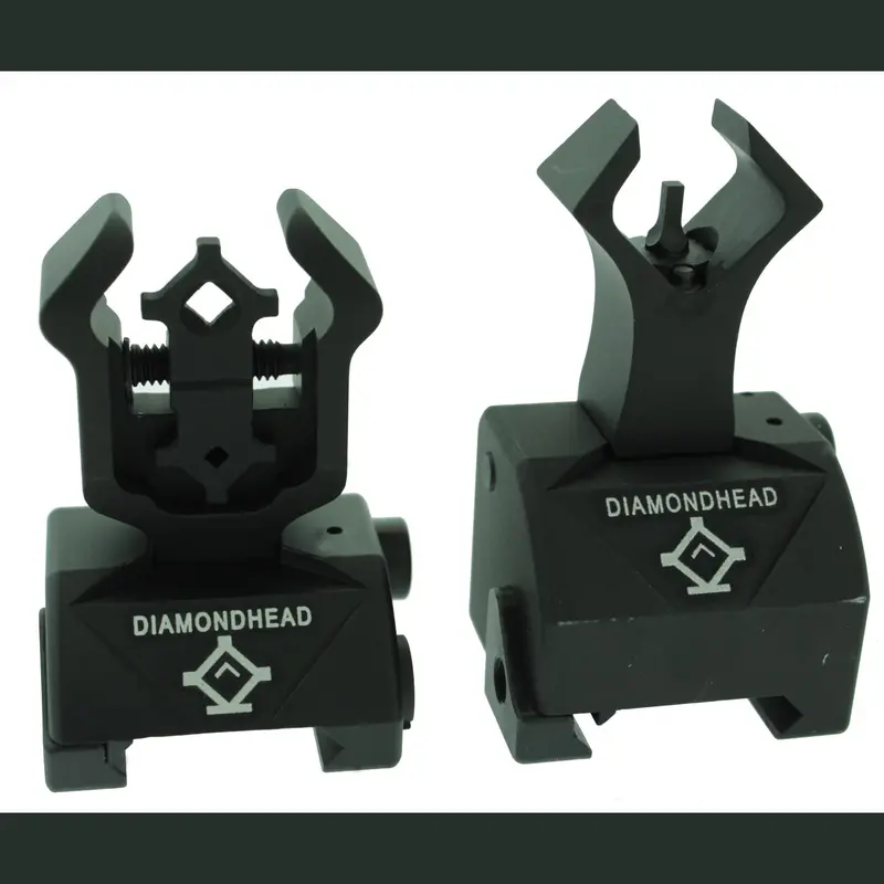 Diamond Sight Ar-10 Rear Sight & Front Gas Block Set 1