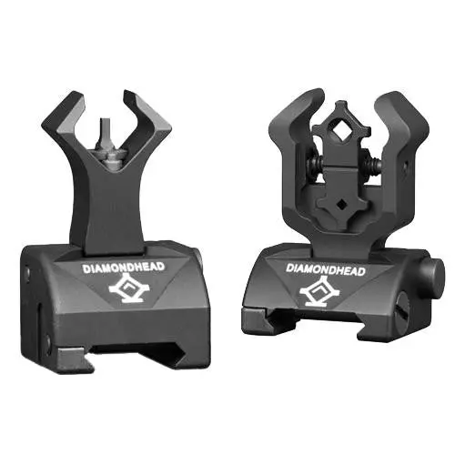 Diamond Sight Ar-15 Rear Sight & Front Gas Block Combo 1