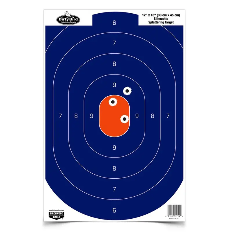Dirty Bird Blue-Orange Silhouette Target – 12" X 18", Pack Of 50 1