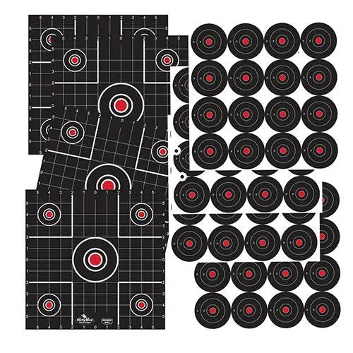 Dirty Bird Target Combo – 3" Bullseyes, 12" Sight-In Targets, And Bonus Bullseyes Per Sheet 1