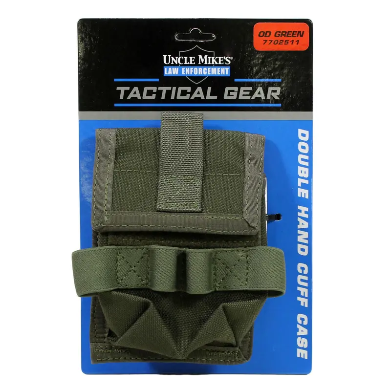 Double Handcuff Pouch – Molle-Compatible, Olive Drab 1