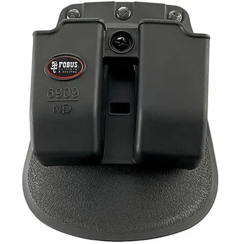 Double Magazine Pouch – Universal Fit For 9Mm, .357, And .40 Caliber Mags, Paddle Mount, Black 1