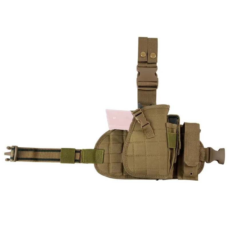 Drop-Leg Molle Panel System – Holster + Mag Pouch, Tan 1