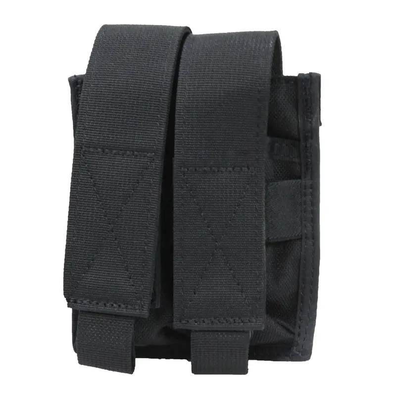 Dual Pistol Magazine Carrier – Tactical Black Pouch 1