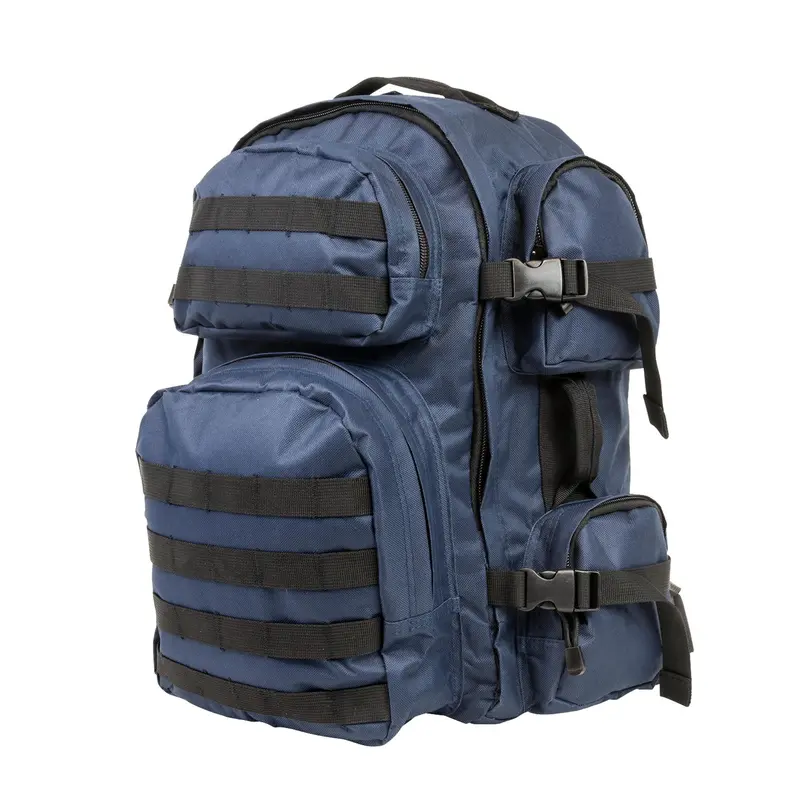 Dual-Tone Tactical Backpack – Blue Body With Black Trim 1