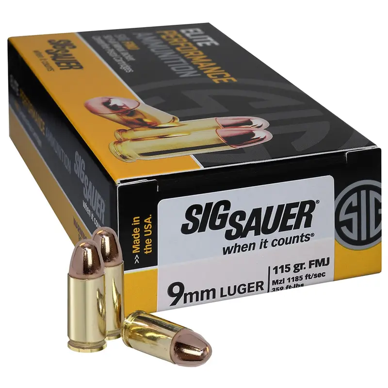 Elite Performance 9Mm Luger Ammo – 115-Grain Full Metal Jacket, Box Of 50 1