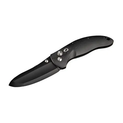 Ex04 Folding Knife – 4-Inch Black-Finished Blade, Usb-Ready, Solid Black Handle 1