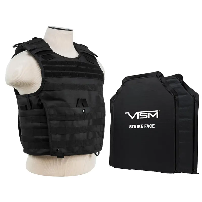 Expert Tactical Plate Carrier Vest – Black, Fits 11" X 14" Soft Armor Panels 1
