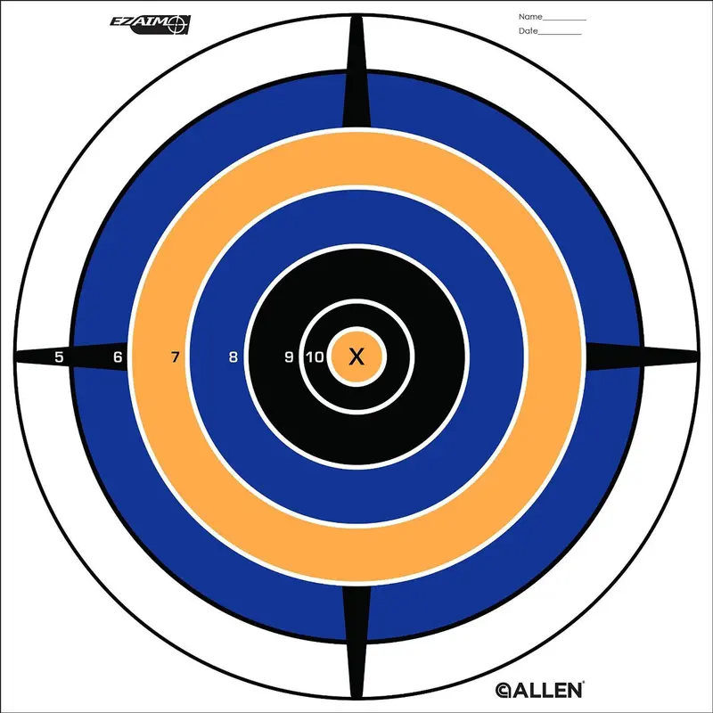 Ez Aim 8×8 Inch Bullseye Target Pack – 12 Sheets 1