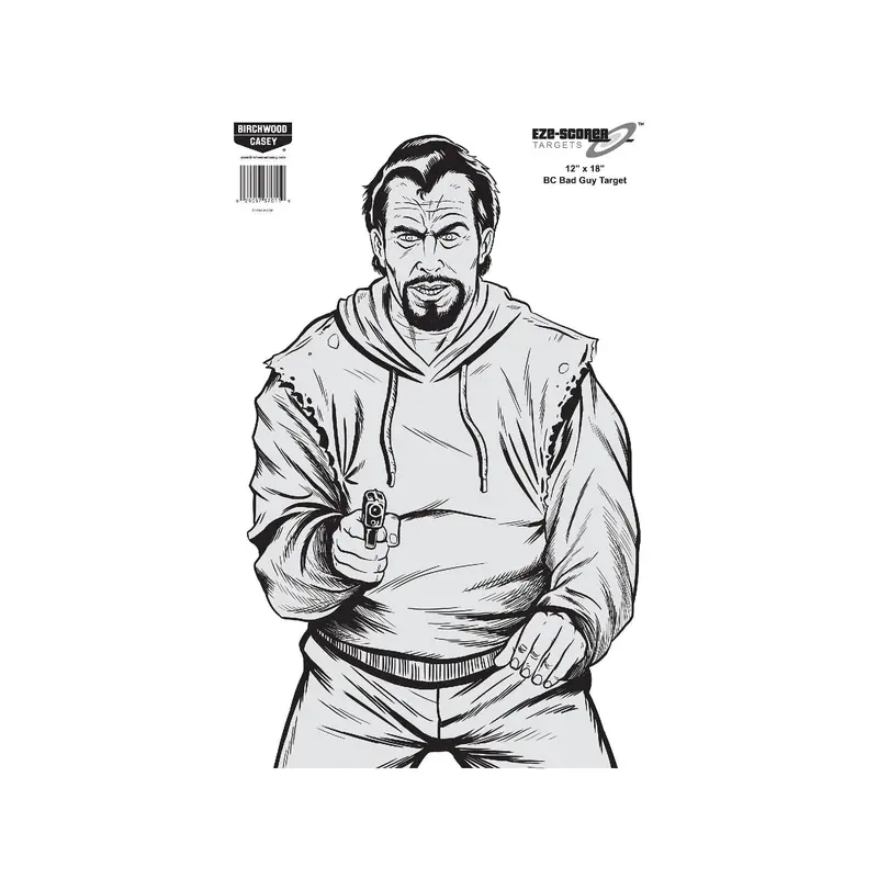 Eze-Scorer Bc Bad Guy Target – 12" X 18", Sold In Packs Of 10 1