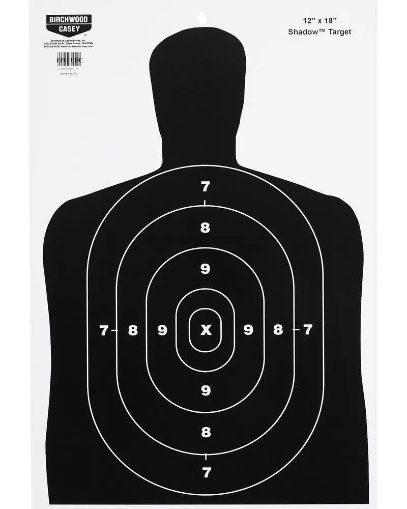 Eze-Scorer Silhouette Target – 12" X 18", Bc27 Design, 10-Sheet Pack 1