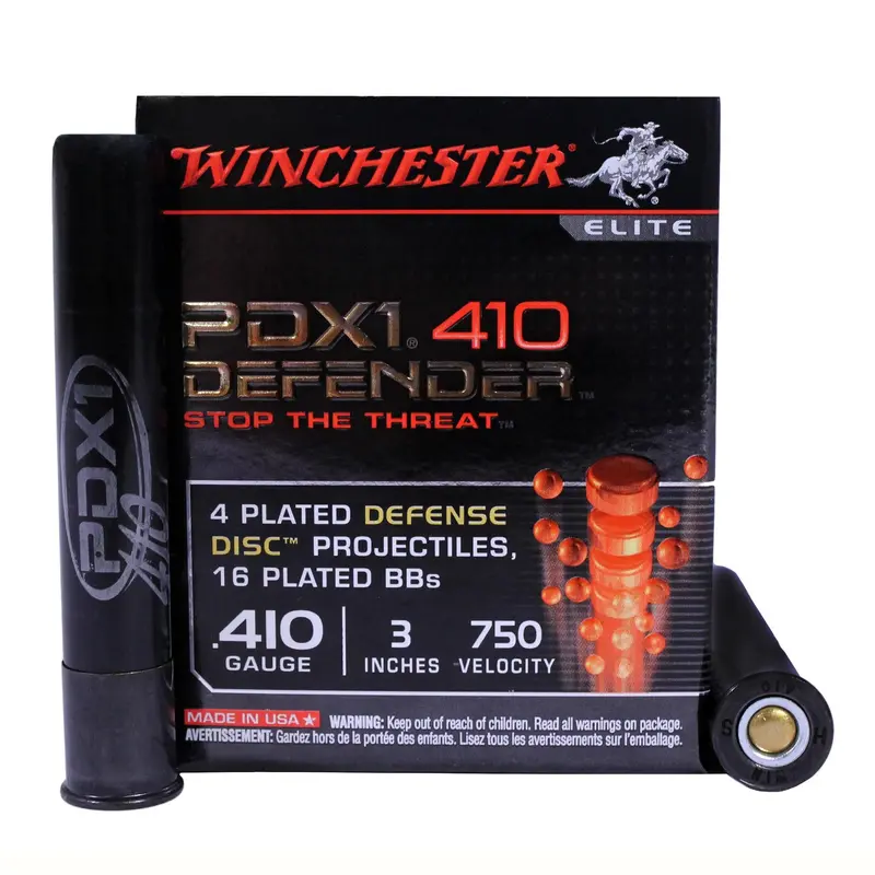 Federal .410 Gauge Pdx1 Defender – 3" Shell, 1 Oz Load, 4 Defense Discs + 16 Bb, 10-Round Box 1