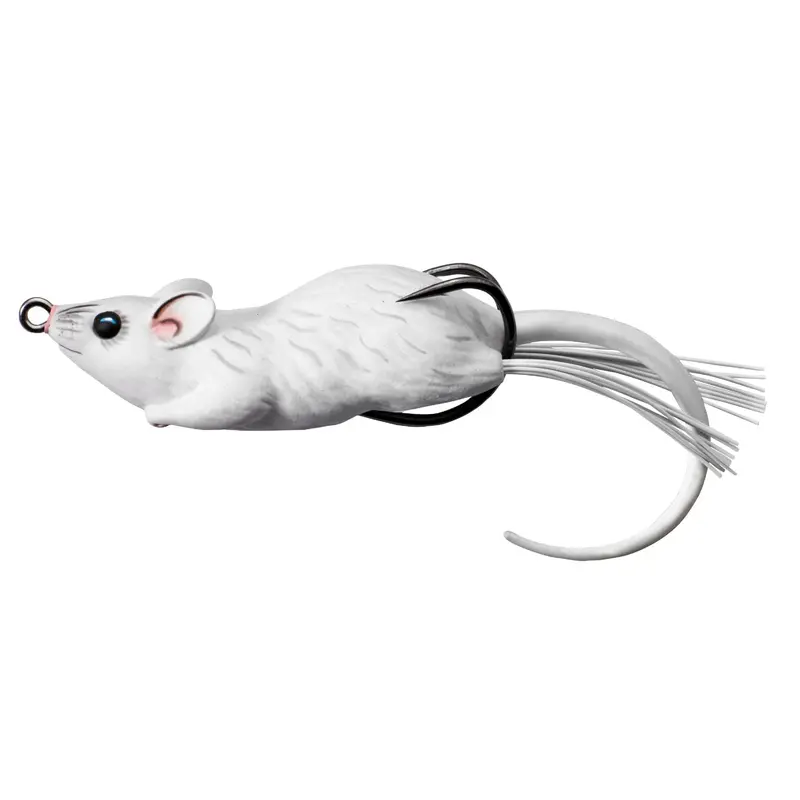 Field Mouse Hollow Body Topwater Lure – Freshwater, 2¼", #1-0 Hook, All-White Color Scheme 1