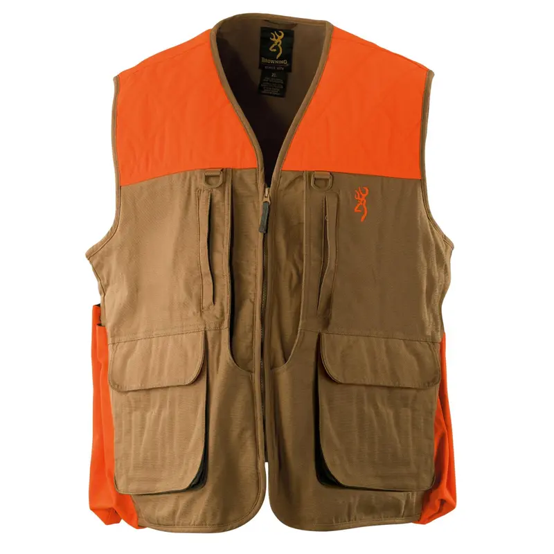 Field Tan Upland Hunting Vest With Blaze Orange Trim – Xxx-Large 1