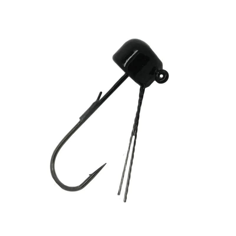 Finesse Shroomz Weedless Fishing Hooks – 1–6 Oz, Black Finish (Pack Of 5) 1