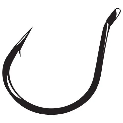 Finesse Wide-Gap Fishing Hook – Size 4, Non-Shine Black (Pack Of 6) 1