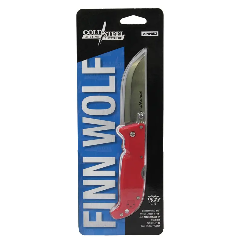 Finn Wolf Everyday Carry Knife – Red Handle 1
