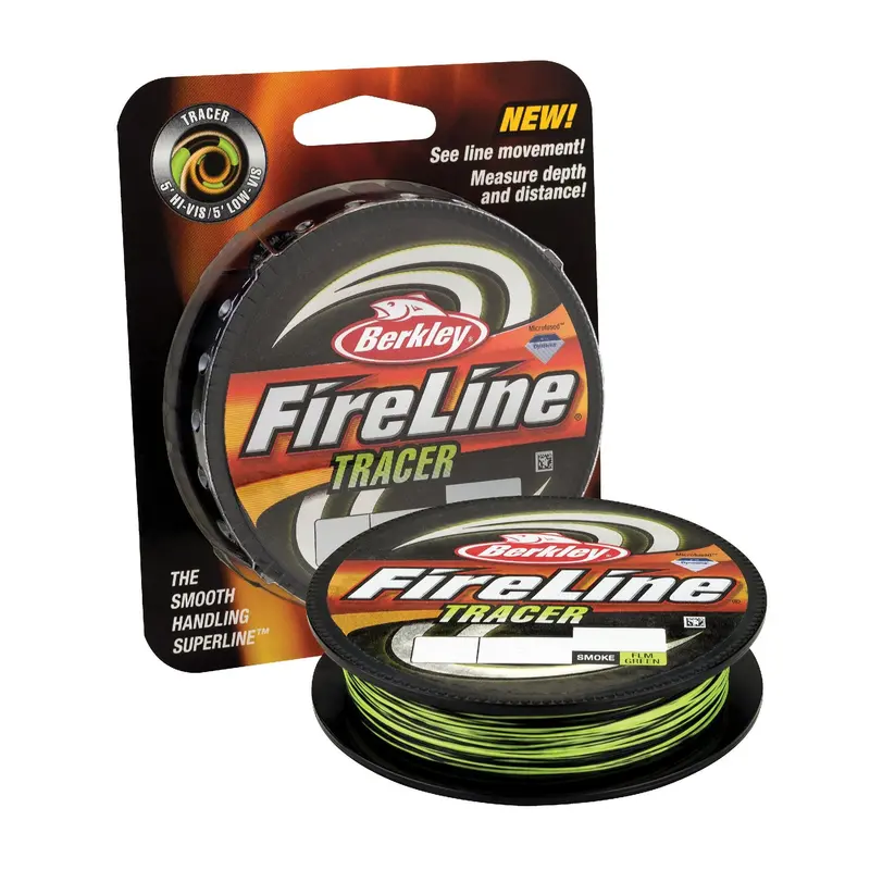 Fireline Fused Tracer Superline – 300 Yards, 0.015" (30 Lb), Smoke-Flame Green 1