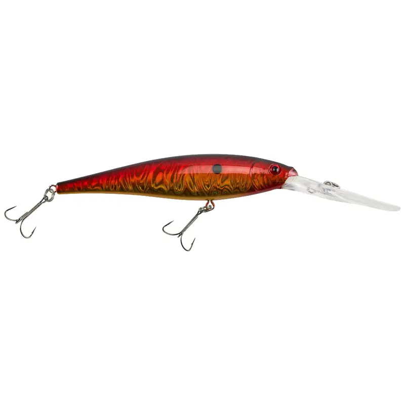 Flicker Minnow Pro Slick Hard Bait – 3.5" Crankbait, 18–23 Ft Depth, Dual Hooks, Slick Sunset Color 1