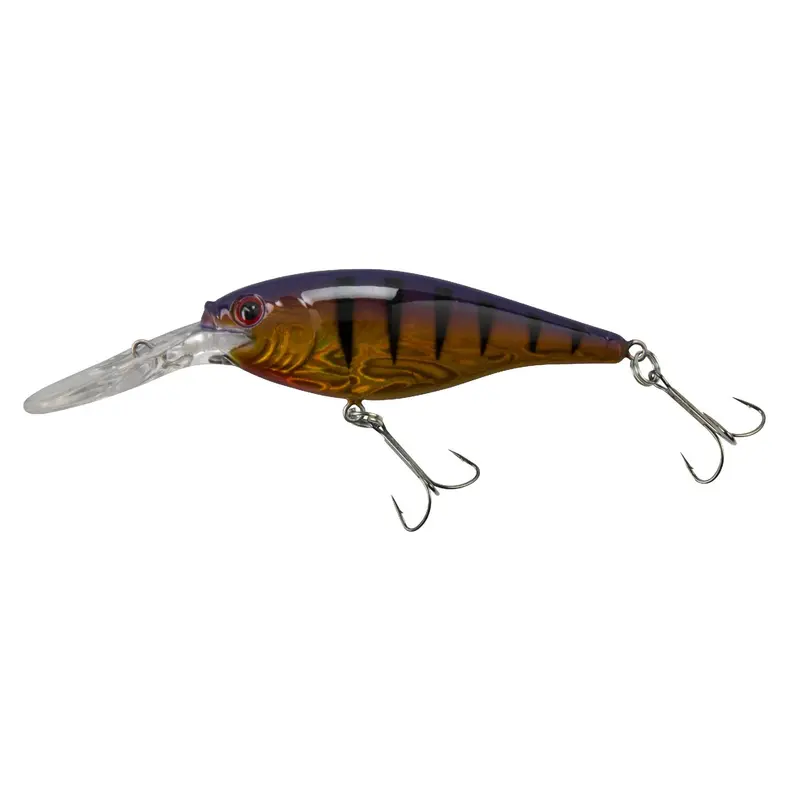 Flicker Shad Pro Slick Hard Bait – 2.75" Lure, Deep-Diving 11–13 Ft, Dual Hook, Purple Bengal Finish 1