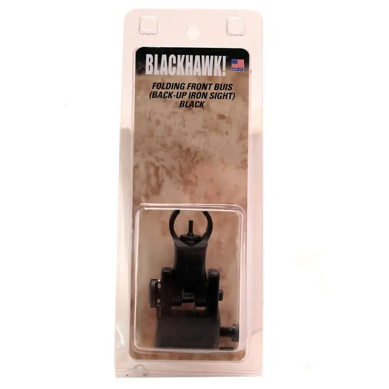 Folding Front Backup Iron Sight (Buis) – Matte Black Finish 1